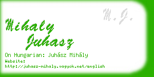 mihaly juhasz business card